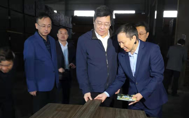 省委书记杜家毫再次莅临桃花江竹材考察调研