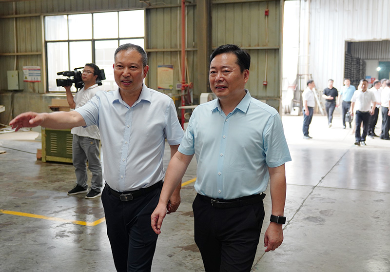 益阳市委副书记、市长熊炜莅临桃花江竹材调研指导工作