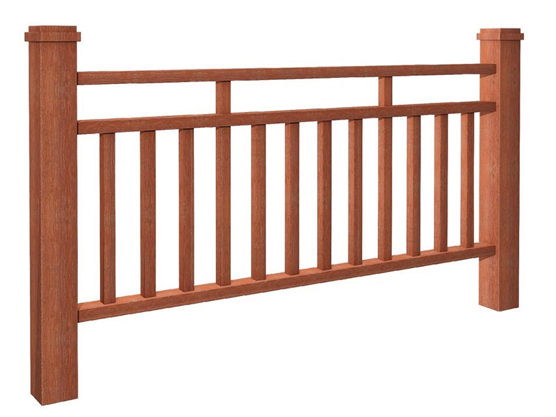 浅碳户外竹木栏杆