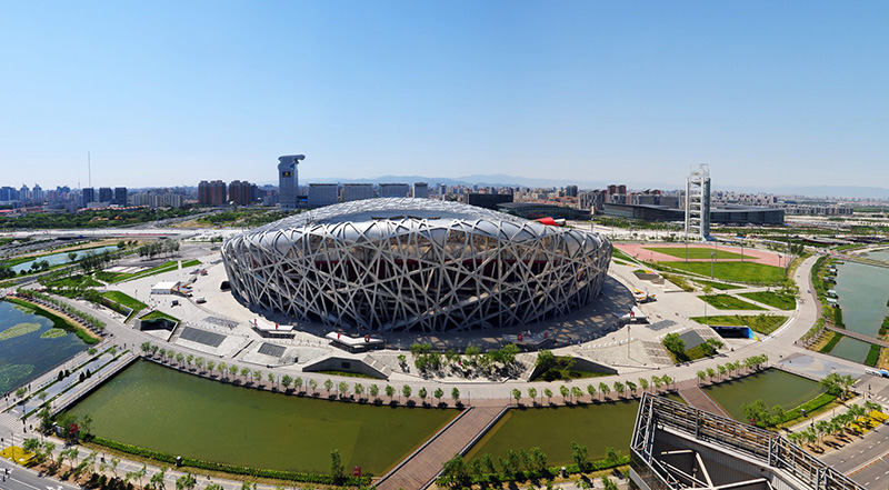 北京鸟巢奥林匹克公园环湖龙形步道